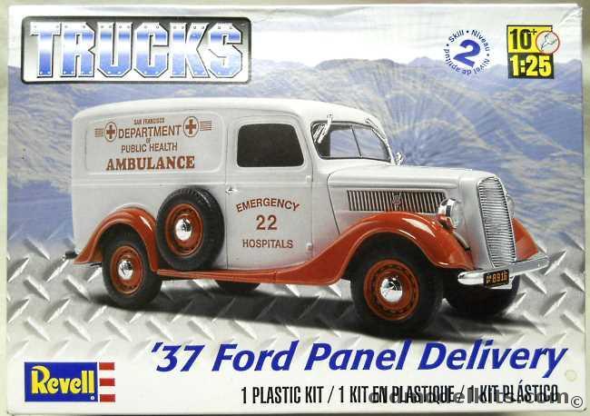 Revell 1/25 1937 Ford Panel Delivery Ambulance / Police / Sexton Food Delivery, 85-4930 plastic model kit